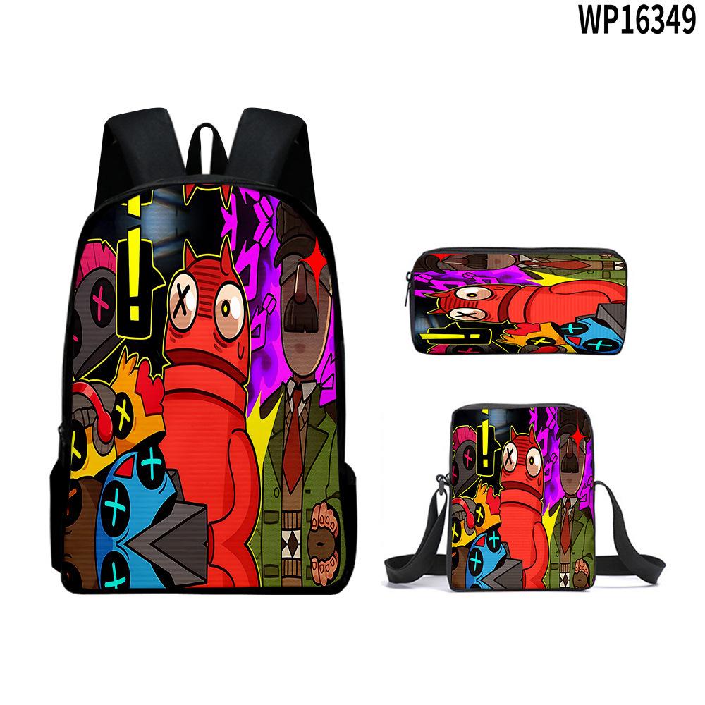 3 stuks/set Schooltassen Kinderen tassen 3D nieuw horror spel recycling actie R.E.P.O repo rugzak studentenrugzak schoudertas etui