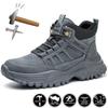 Safety Shoes Men Work Boots Steel Toe Shoes Anti Scald Welding Boots Male Anti Smashing Anti Piercing Work Sneakers Safety Boots