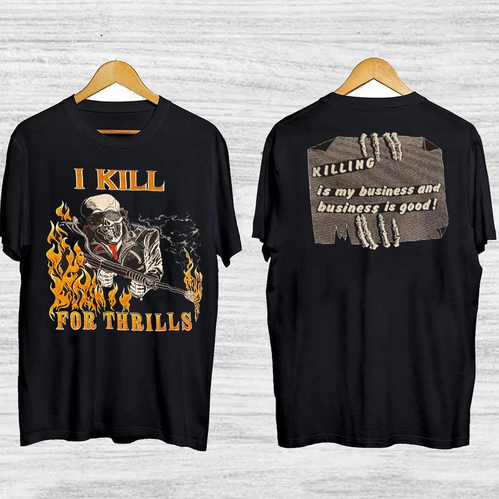 Vintage Megadeth 1986 I Kill For Thrills Gift For Fans Men S-235XL Tee Unisex T-Shirt XXXL