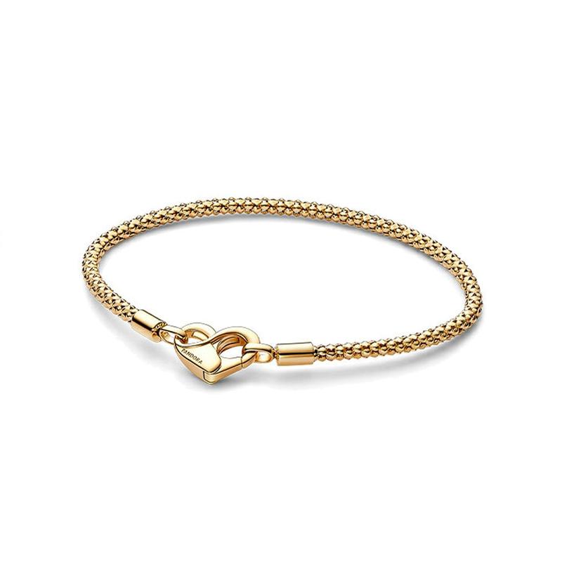 Pandora Love Buckle Alloy Bracelet Women's Gold 562731C00