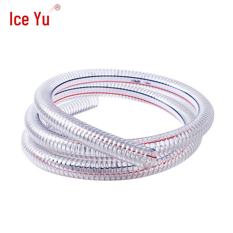 Bingyu BY-1111 Transparent PVC Steel Wire Hose ID 25mm, 3mm Wall, 50m Roll