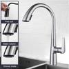 Brass Faucet Hidden Spray Head Pull Down Surface Faucet Bathroom Sink Faucet Kitchen Faucet Single Hole Mixer Faucet