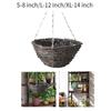 Rattan Flower Basket with Hanging Chain Wall for Party Doorway Window 8