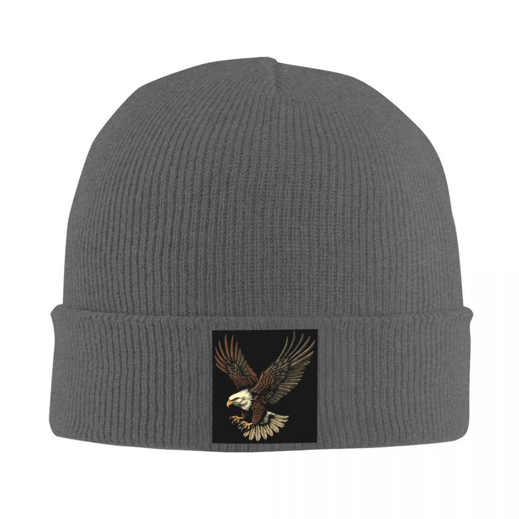 Warme Strickmütze mit Adler-Print Winter-Strickmütze Beanie Mütze Skullies Beanies Hip Hop Mützen für Unisex