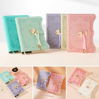 B6 Size Diary Notebook with Love Lock Keys Notepad Simple Notebook