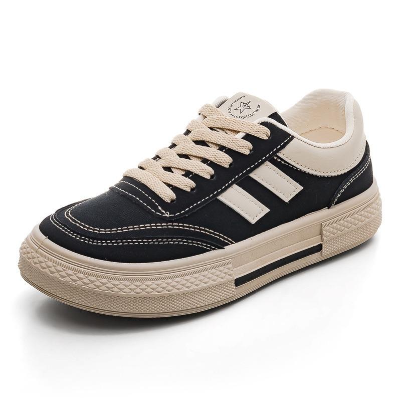 Spring and autumn new canvas shoes women's versatile flat-soled white shoes breathable student cloth shoes women's shoes autumn models