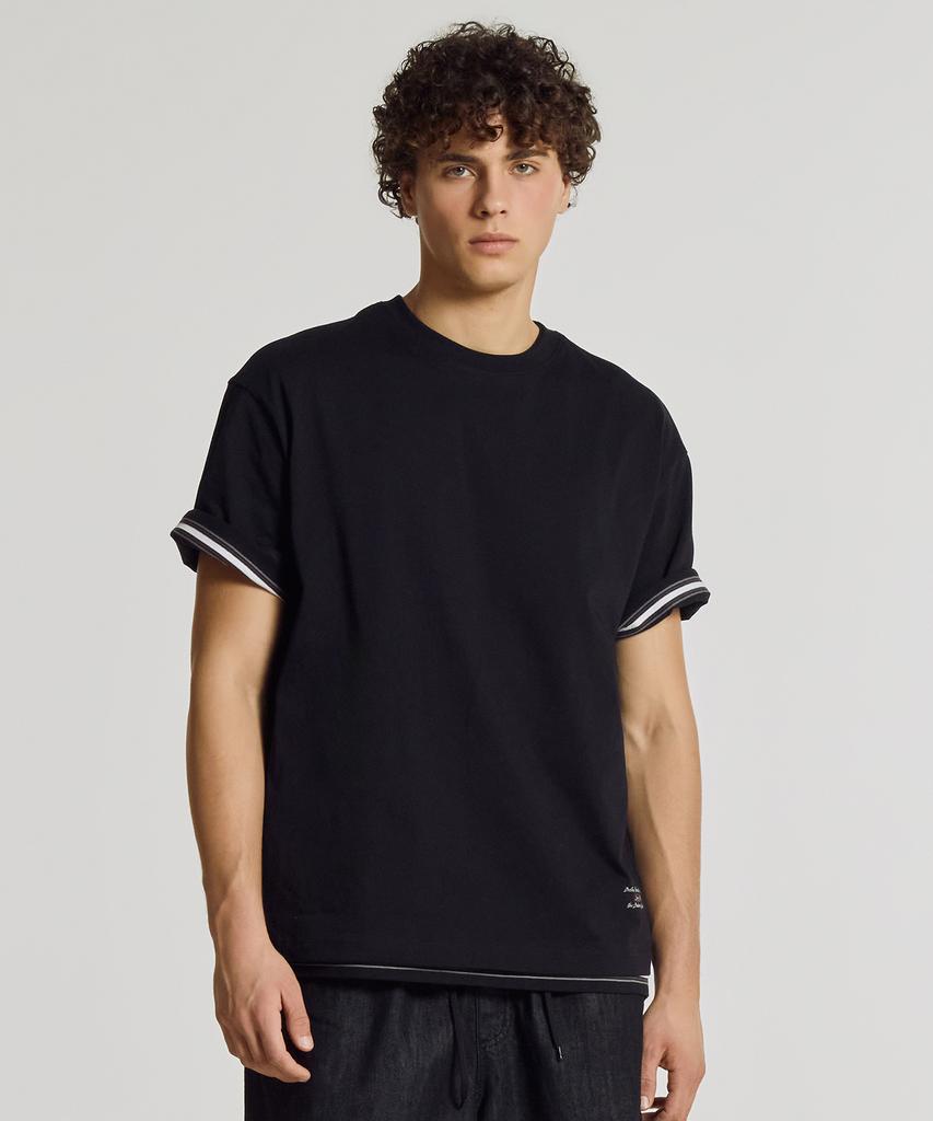 Nyuballanseu Nbneg21443 / Uni Essential Signature Short Sleeve T-Shirt (Black)