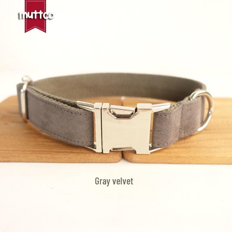 Custom Gray Dog Collar: Unique Design for Your Pet Large