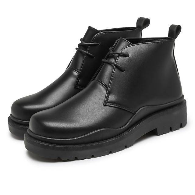 Podzimní pánské kotníkové boty pro volný čas Business boty šněrovací Smíšené barvy Britské Martin boty Chelsea boty pro muže Motocyklové boty 39