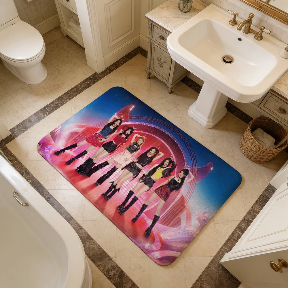 girl Kpop B-Babymonster singer Floor Mat INS Style Soft Bedroom Floor House Laundry Room Mat Anti-skid Household Carpets