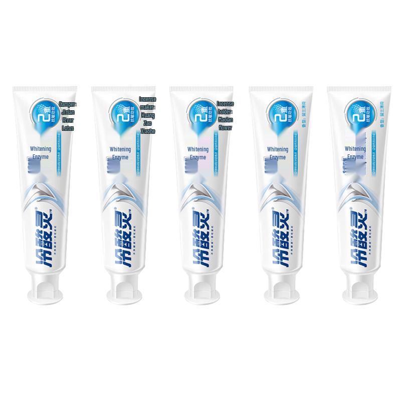 Leng Suan Ling Dual Enzyme Anti-Sensitivity Whitening Toothpaste, 5-Pack