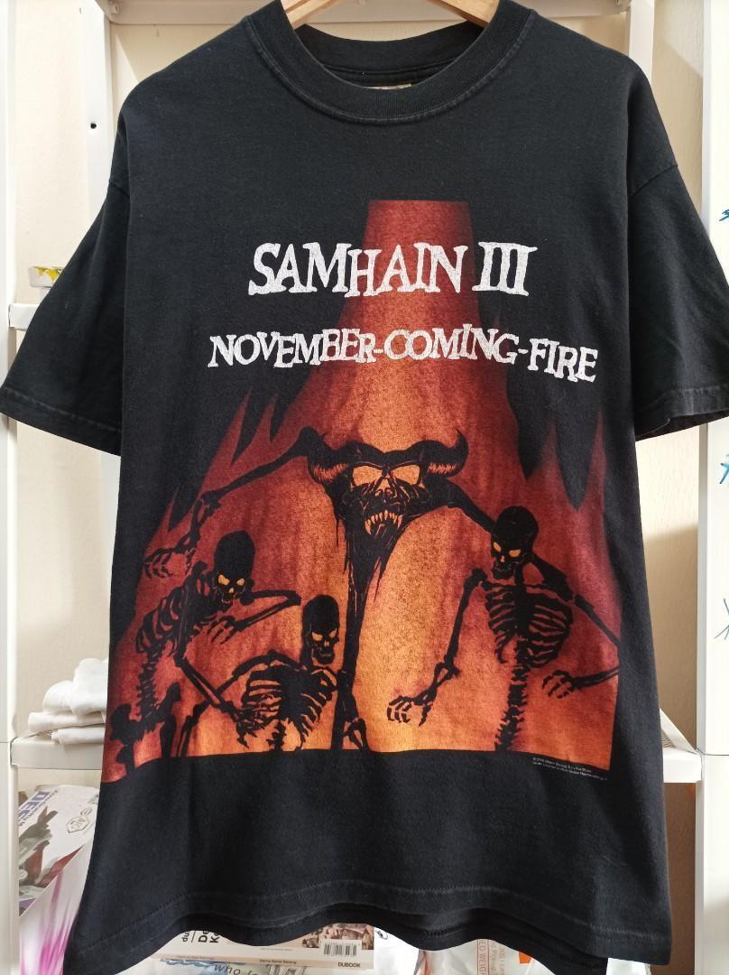 Samhain Band Vtg 90s November Coming Fire Danzig Retro T shirt Reprint KH10900 XL