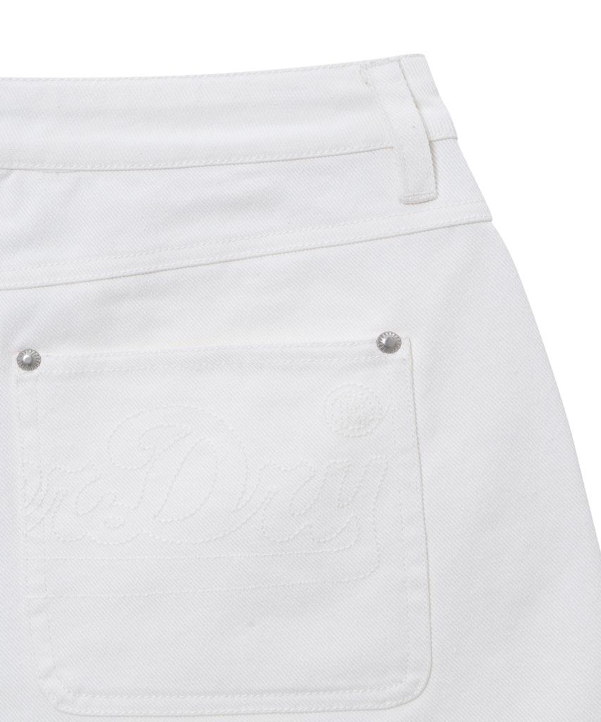 Syupeodeulai Women'S Logo Stitch Shorts Off-White Sdfltcq55Owh