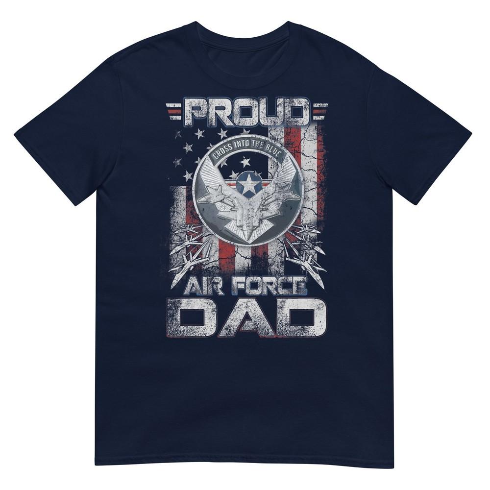 Unisexs Proud Air Force Dad Shirt Military Family Fathers Day TShirt S