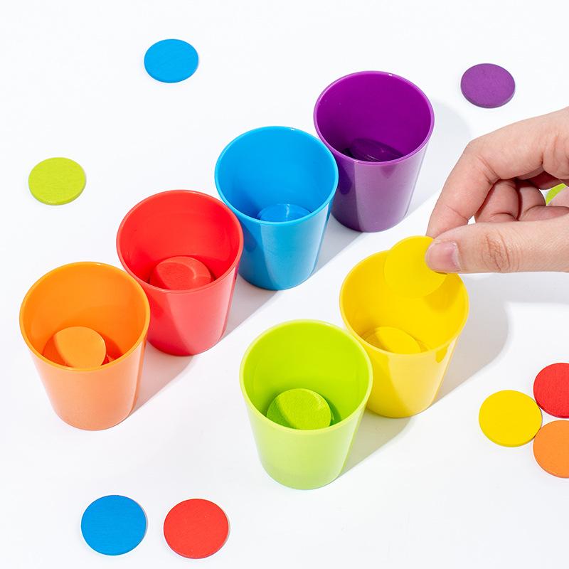 Color Classification Stacking Cup Stacking High Early Education Puzzle Color Quantity Logic Children's Interactive Game