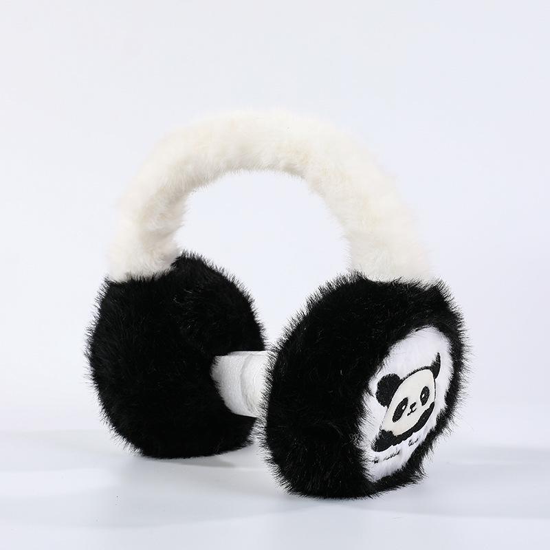 Cute Panda Plush Accessories Set: Embroidered Hat, Eye Mask, Hand Puppet, Neck Pillow - Cozy Winter Essentials for Women (8 Pieces)
