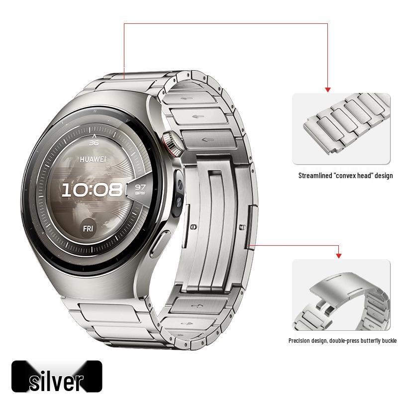 Huawei Watch 5 Slim Titanium Metal H-Link Strap for GT5/4 Pro Smartwatch