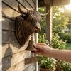 Scottish Cattle Welcome Bell Wall-Hung Decorative with Sign Rustic