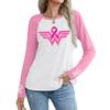 Women's Round Neck Sweatshirt With Ribbon Heart Bow And Letter Print Fashion Top