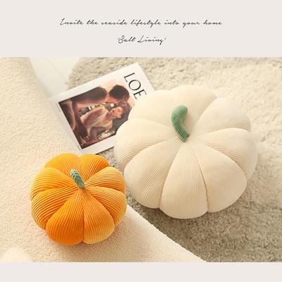 3D Simulated Fluffy Pillow Cushion Soft Halloween Stuffed Pumpkin Throw Pillow 13 Inch for Car Bedroom Sofa Couch