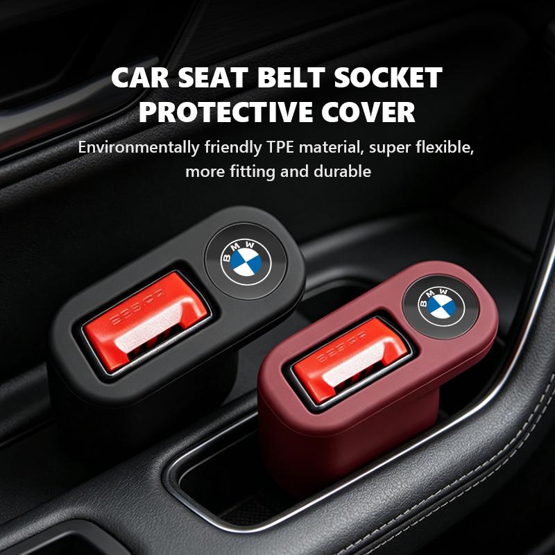 Universal Car Seat Belt Base Anti Scratch Cover Auto Accessories For BMW Performance M E87 E30 E46 E28 F35 G20 E93 F20 X3 X