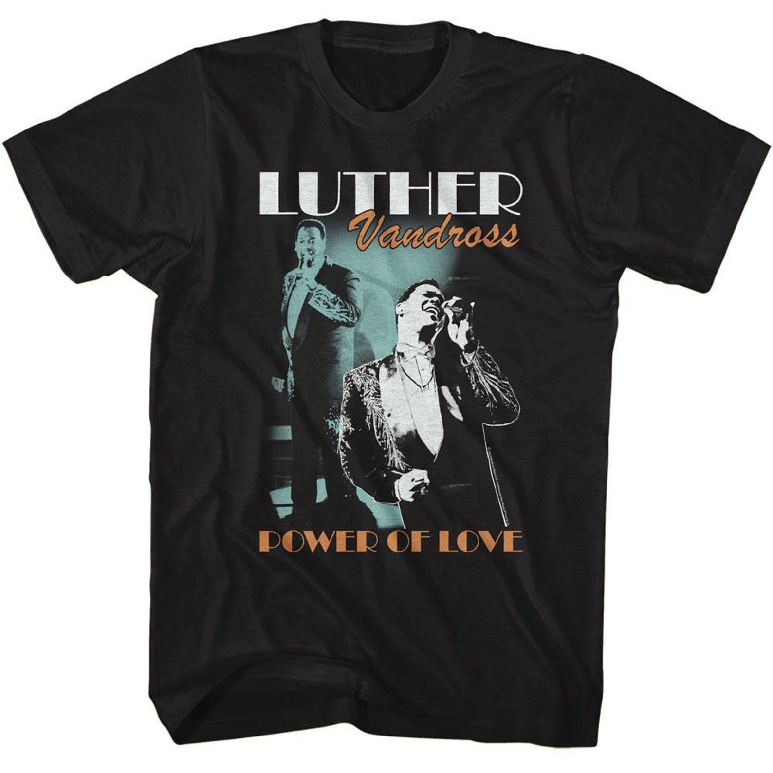 Luther Vandross Singing On Stage Black T-Shirt 4XL