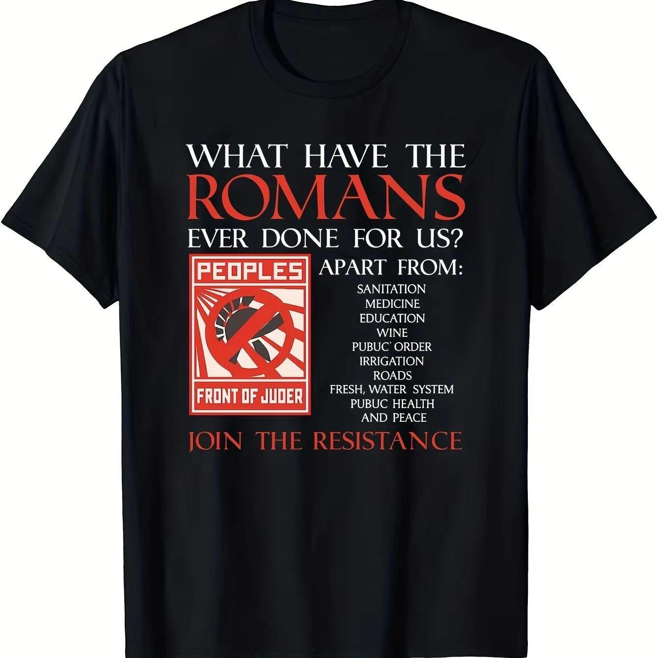 Monty Python What Did The Romans Do for Us Funny Roman History T-Shirt Casual Fit Retro Graphic Tee L