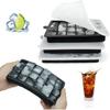 Stampi per Cubetti di Ghiaccio Rotondi con Coperchio Anti-Sversamento, Vassoio per Cubetti di Ghiaccio in Materiali per Uso Alimentare per Cocktail Whiskey, Stampini in Silicone Flessibili Riutilizzabili per Cubetti di Ghiaccio, Facili Da R