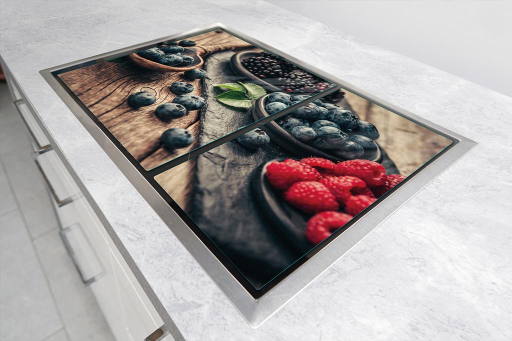 SZKLANA PŁYTA OCHRONNA NA KUCHENKĘ 75x52 OWOCE