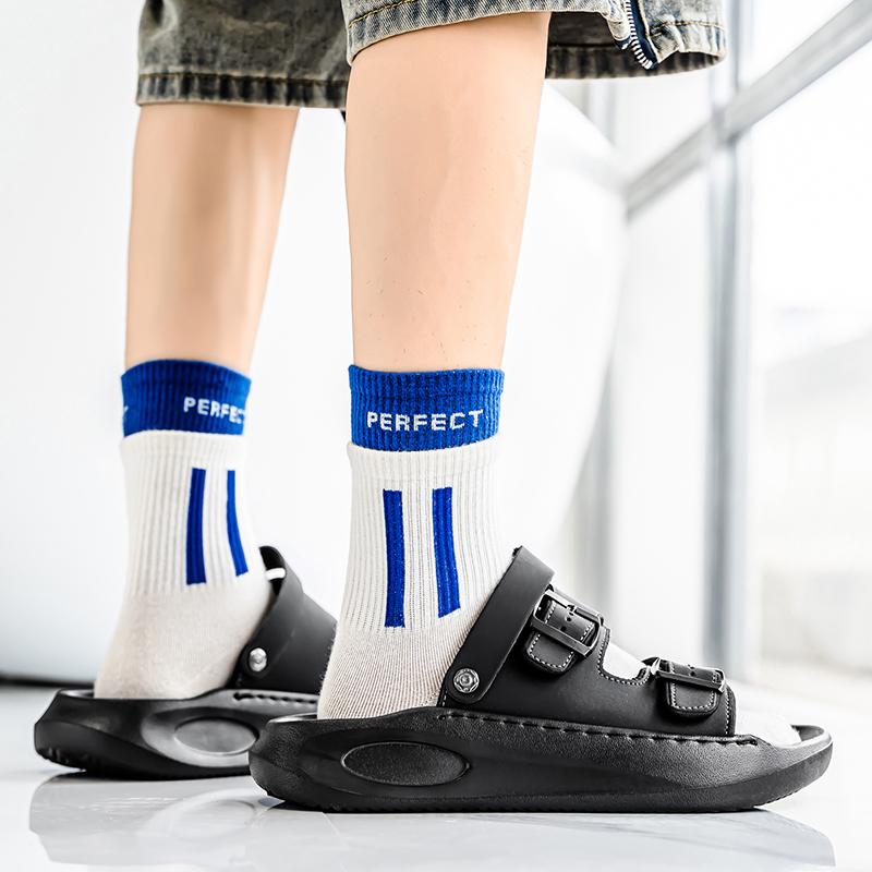 Men's Summer Breathable Sandals Stylish Outdoor Slip Non-slip Beach Shoes - Solid Color Pattern EVA Indoor/Outdoor Sandals