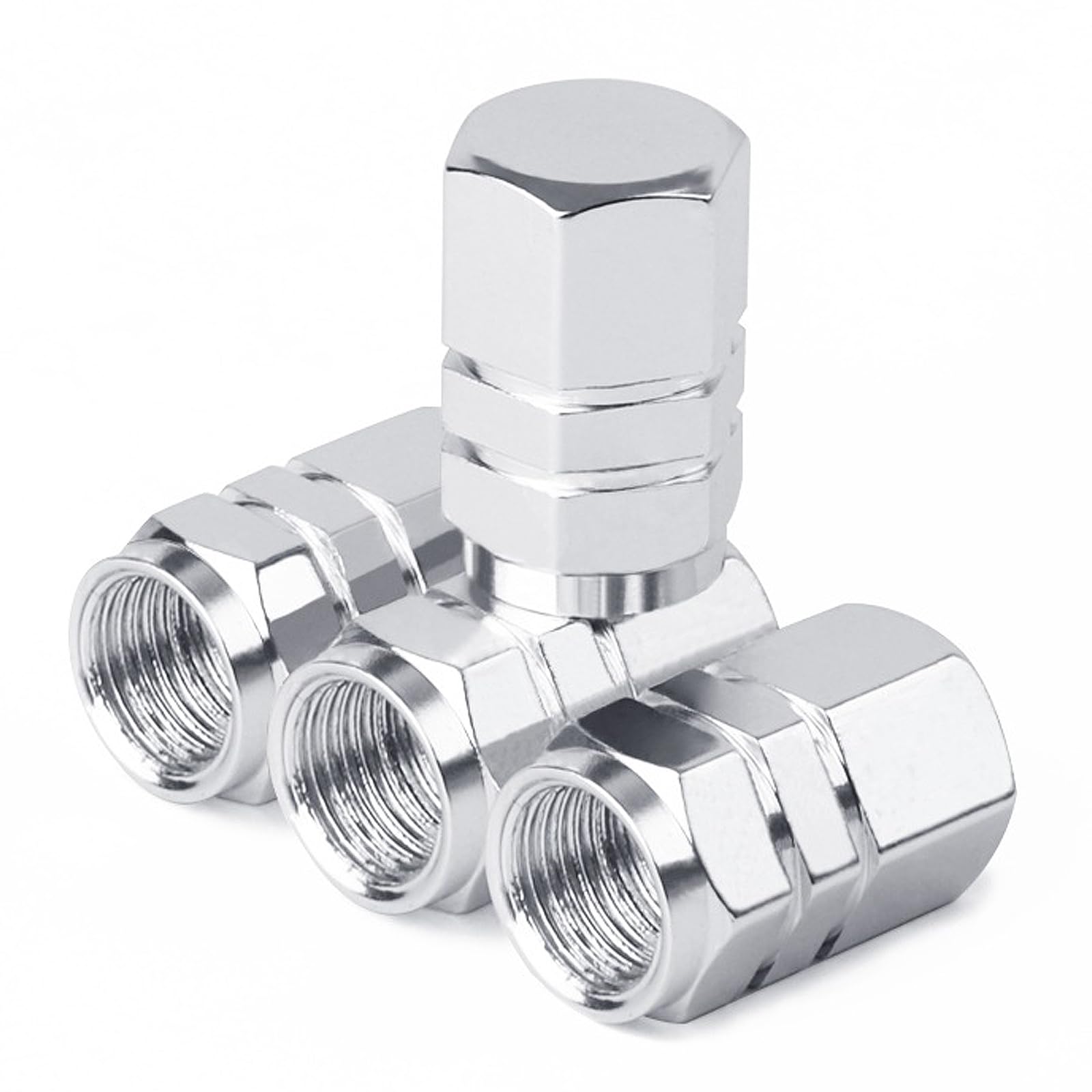 LIANHATA Tire Air Valve Cap Set of 4 Tire Wheel серебряный