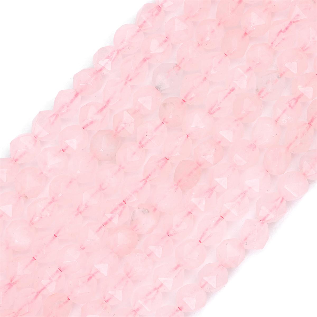 

Граненые бусины из натурального камня, свободные бусины для изготовления ювелирных изделий, браслет, ожерелье, серьги своими руками Rose Quartz 6mm 58pcs