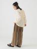 B:MING LIFE STORE by BEAMS Women's Indian Striped Lace Pants (Sizes S-M) Beige