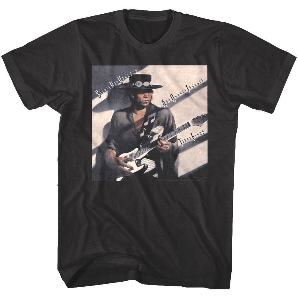 Stevie Ray Vaughan Double Trouble Texas Flood Album Men T Shirt M