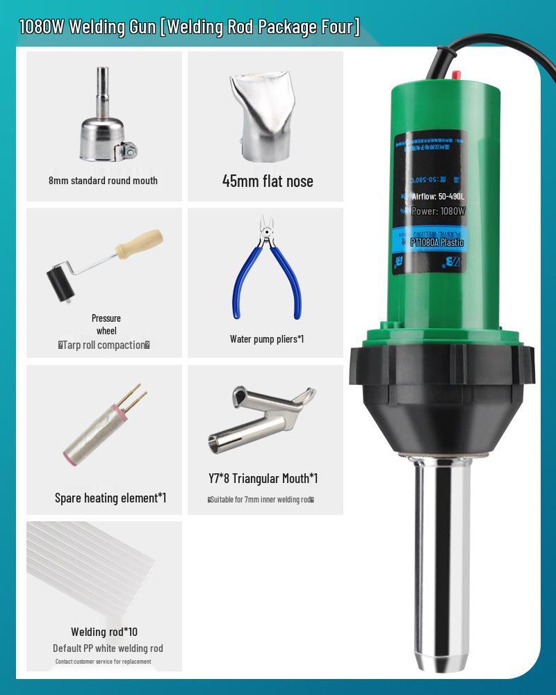 High-Power Plastic Welding Gun: Hot Air Tool for PVC Flooring, Leather, PP Sheets, PE Pipes, and PPR Plastics