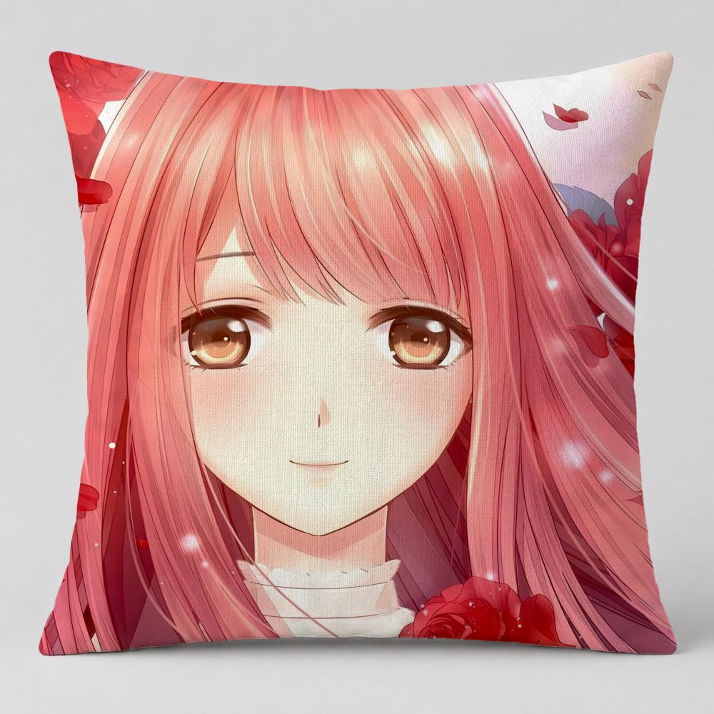 Game Miracle Nikki Cushion Cover Short Plush Cushion Cover Double Sided Print Washable Sofa Pillowcase Home Decor Gift