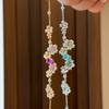 2026 Light Luxury Premium Brushed Flower Bracelet Retro Flash Diamond Paraiba Retractable Bracelet Women