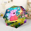 Peppa Pig In Fairyland Portable Automatic Umbrella with 8-Rib Durable Plastic & Iron for Outdoor Daily Use Fashion Lovers Perfect Gift for Women/Men