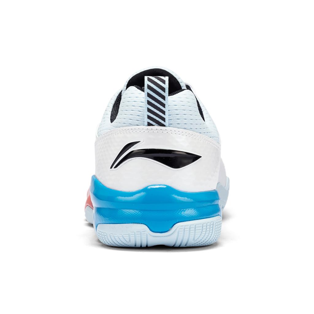 New LiNing Badminton Series Low Top Training Shoes Unisex White Blue AYZU005-1