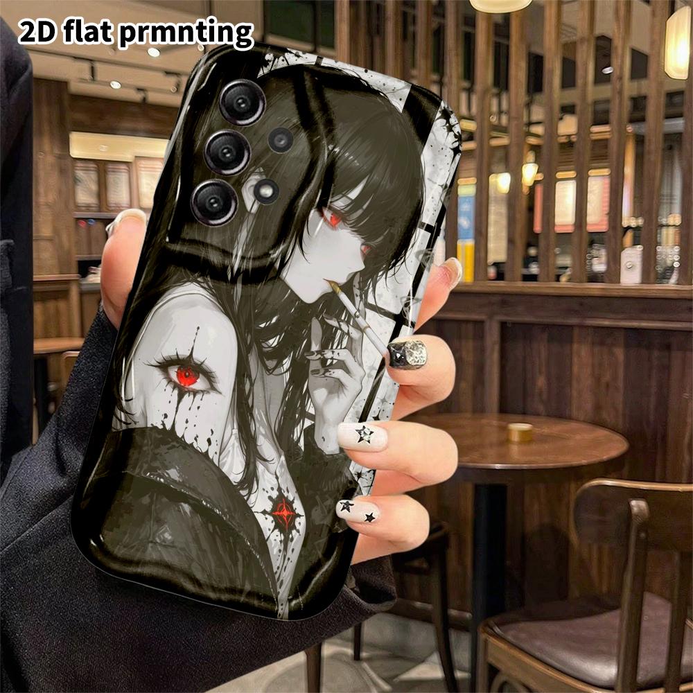 Phone Case: 2D flat, fits Samsung Galaxy A34 A35 M05 M06 S20 S22 S21 FE Plus 5G protective case, demon eye tattoo, perfect Christmas and Halloween hol