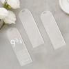 20pcs/set 10pcs Bookmarks+10 White Ribbons Clear Acrylic Bookmarks - Blank Plastic Craft Bookmarkers with Hanging Holes for DIY Projects, Christmas
