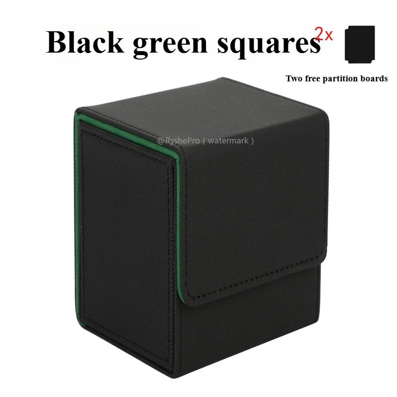 Trading Card Storage Box for 100+Single Sleeved Cards with 2 Dividers Commander Deck Box Compatible with Mtg Card Case