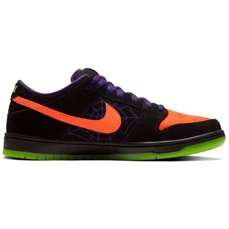 Nike Dunk Low SB Night of Mischief Unisex Sneakers Schwarz Total-Orange-Court-Lila-Volt BQ6817-006