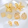 8pcs Set Exaggerated Irregular Earrings for Women Vintage Hollowed-out Leaves Flower Imitation Pearl Drop Earrings Boho Jewelry