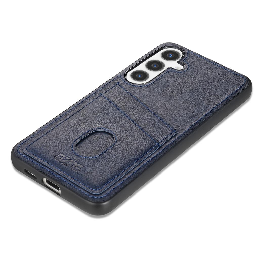 AZNS K1 Series For Samsung Galaxy S24 FE Case Calf Texture Anti-Drop PU+TPU Phone Cover with 2 Card Slot