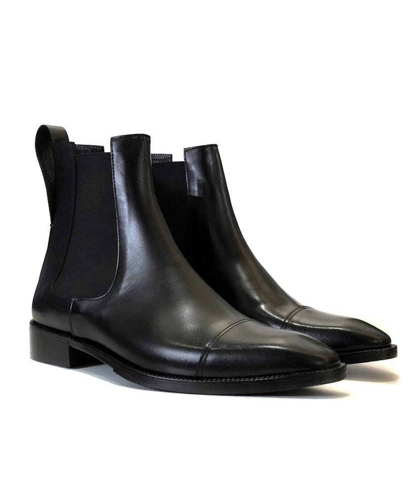 Joenshoe Thom Bra Straight-Tip Chelsea Boots Black