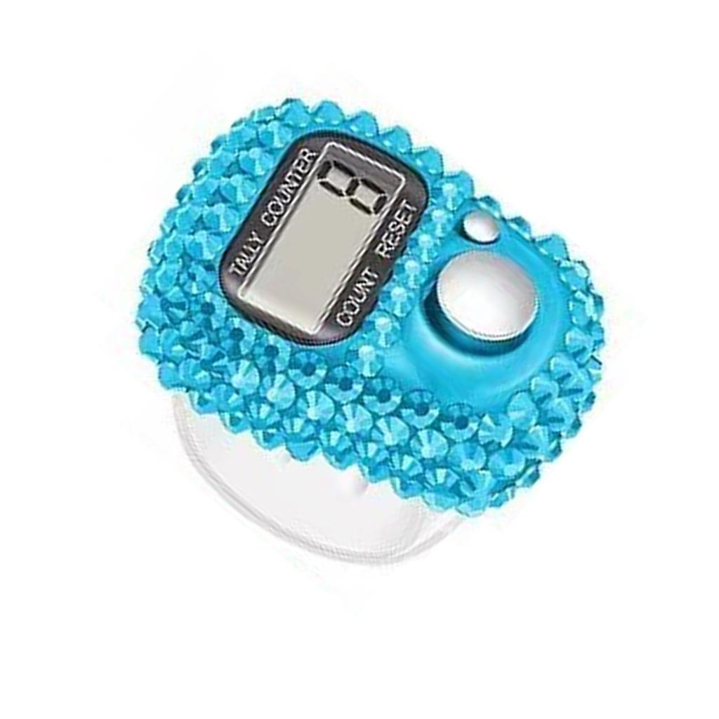 Portable Fashionable Crystal Finger Counter Suitable for Accurate Counting Multifunctional Use in Fitness and Inventory