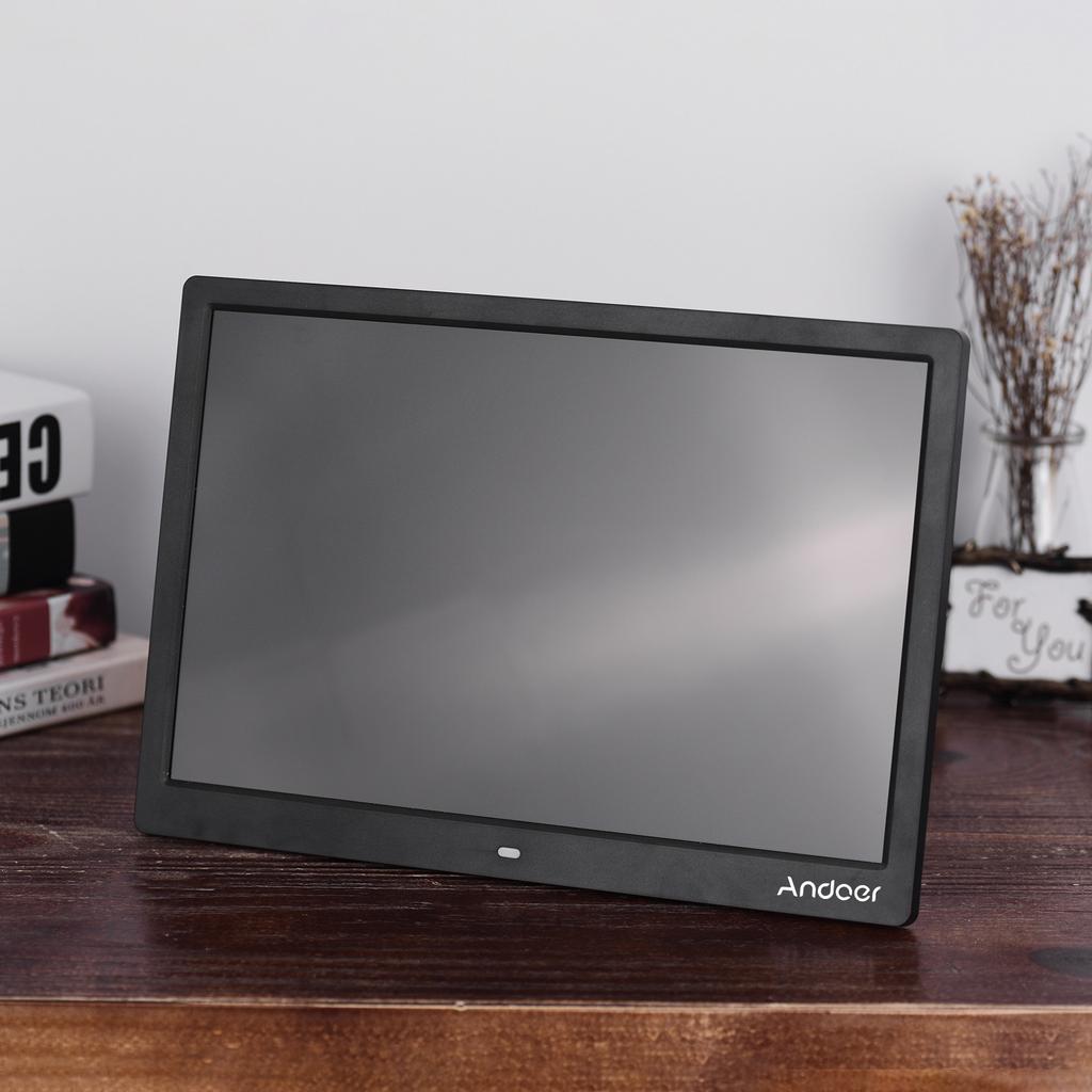 15.4 Inch 1280 * 800 Resolution LED Digital Picture Photo Frame Photo Album 1080P HD Video Playing with Remote Control Music Movie Clock Calendar E- 