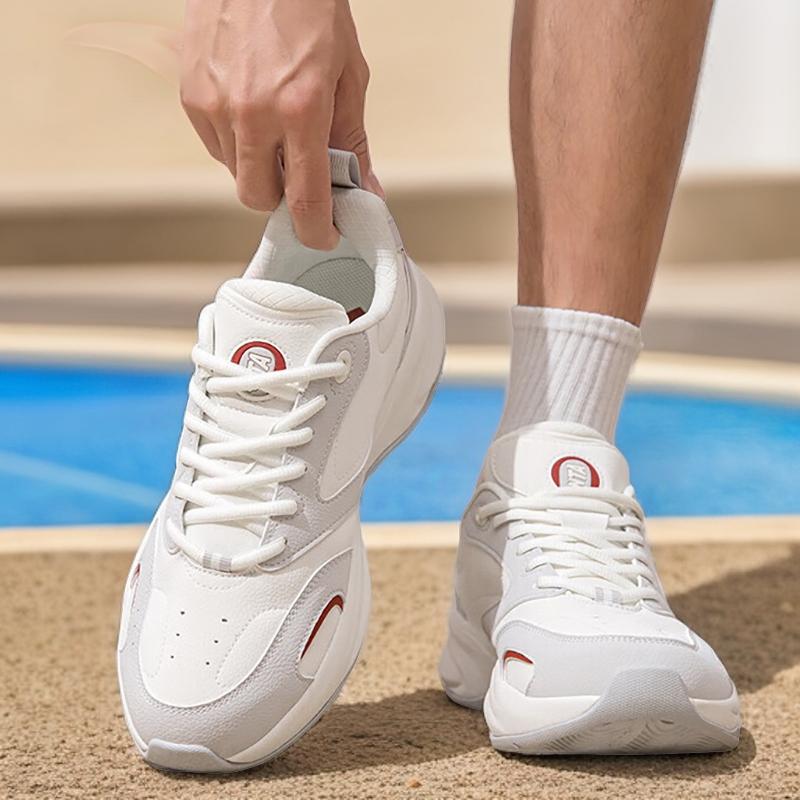 Anta ACE Slip Resistant, Abrasion Resistant, Breathable, And Rebound Coverage Low top Running Shoes Men's White Black 912438812-4