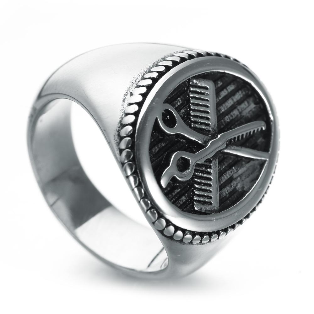 Men's Fashion Hairstylist Punk Trendy Fashion Ring